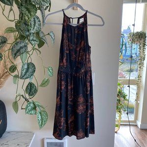 Madewell x No.6 Silk Keyhole Dress in Etched Floral